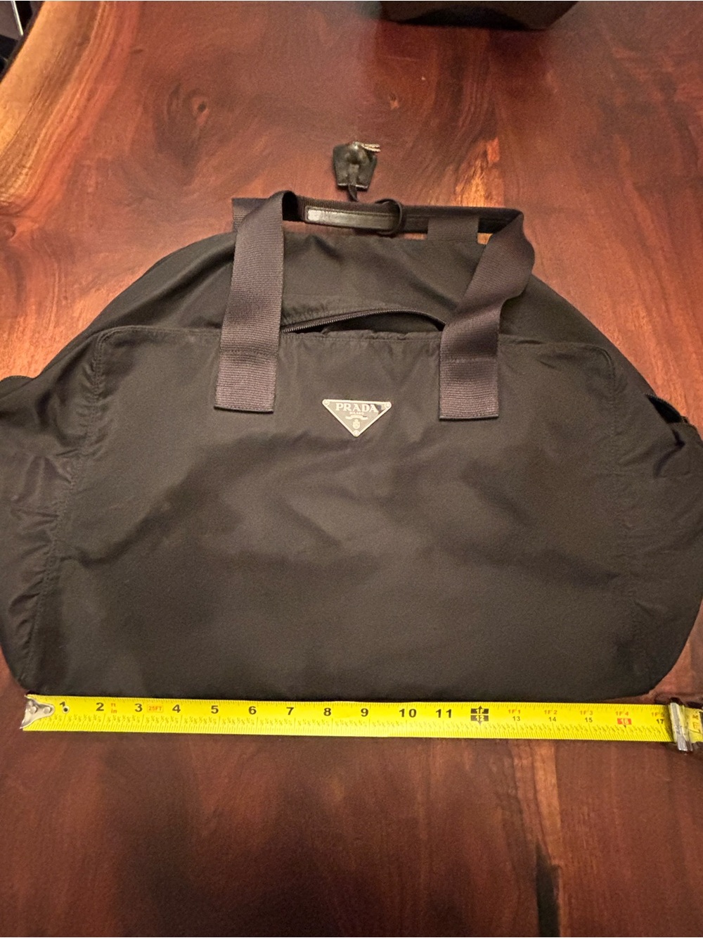 Prada Black Nylon Satchel with Triangle Logo - Picture 14 of 15